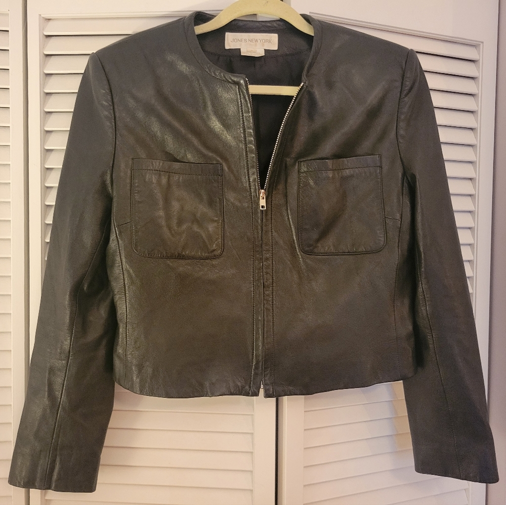 Jones New York vintage leather jacket
